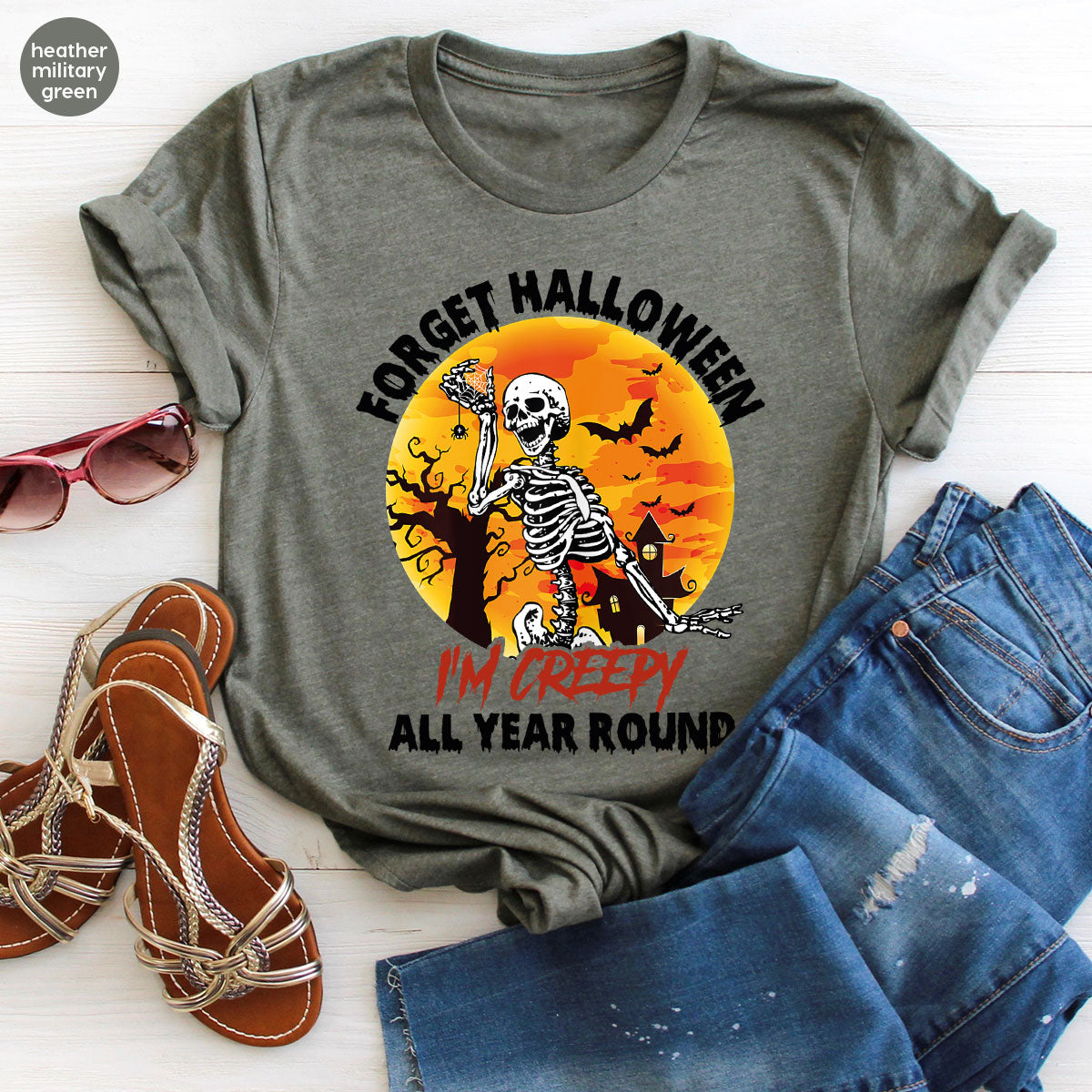 Halloween Creepy T-Shirt, Creepy Halloween Design, Creepy Halloween Tee