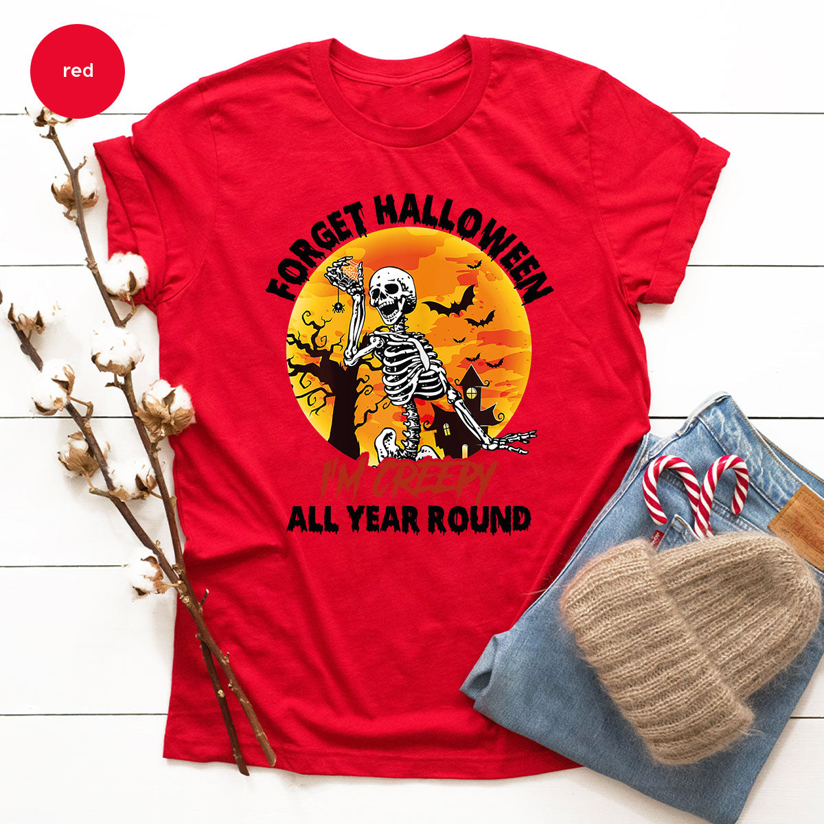 Halloween Creepy T-Shirt, Creepy Halloween Design, Creepy Halloween Tee