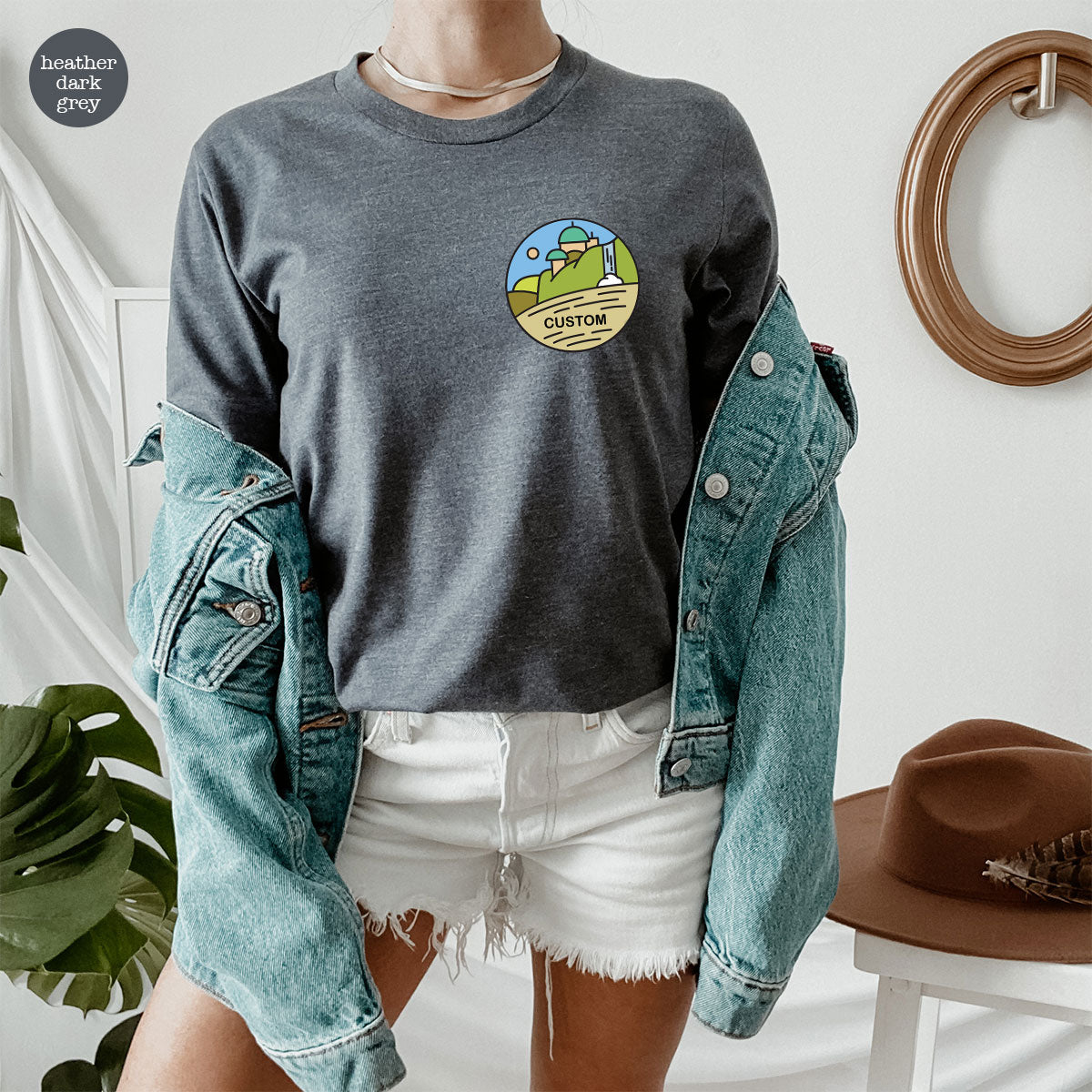 Customizable Planet Shirts, Custom Pocket Galaxy Tees, Personalized Gifts for Boyfriend, Planets Graphic Sweatshirt, Pocket Design TShirts