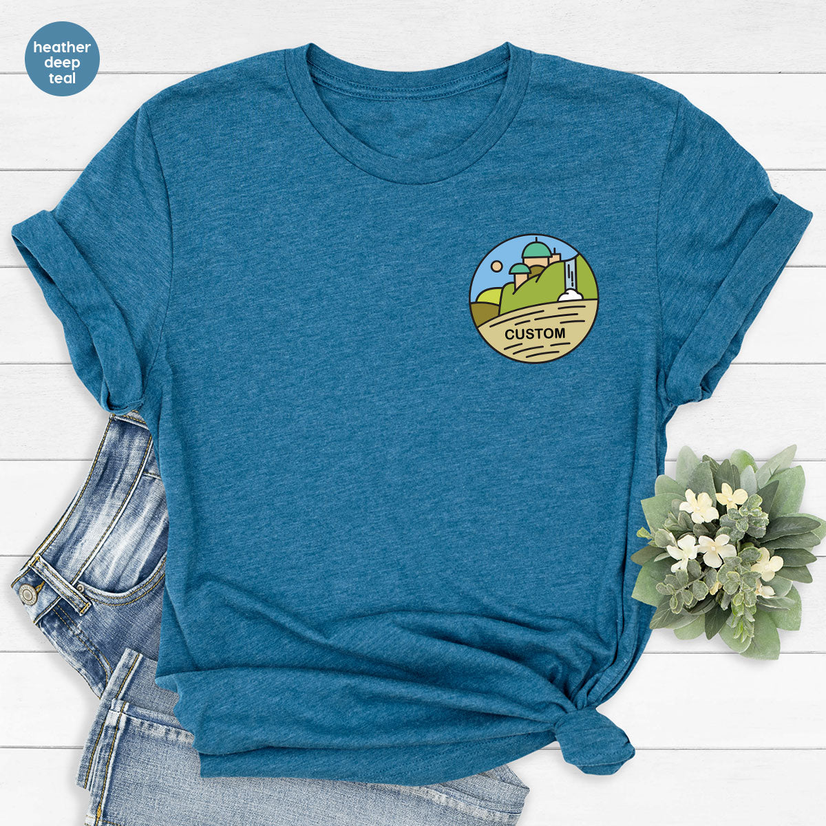 Customizable Planet Shirts, Custom Pocket Galaxy Tees, Personalized Gifts for Boyfriend, Planets Graphic Sweatshirt, Pocket Design TShirts