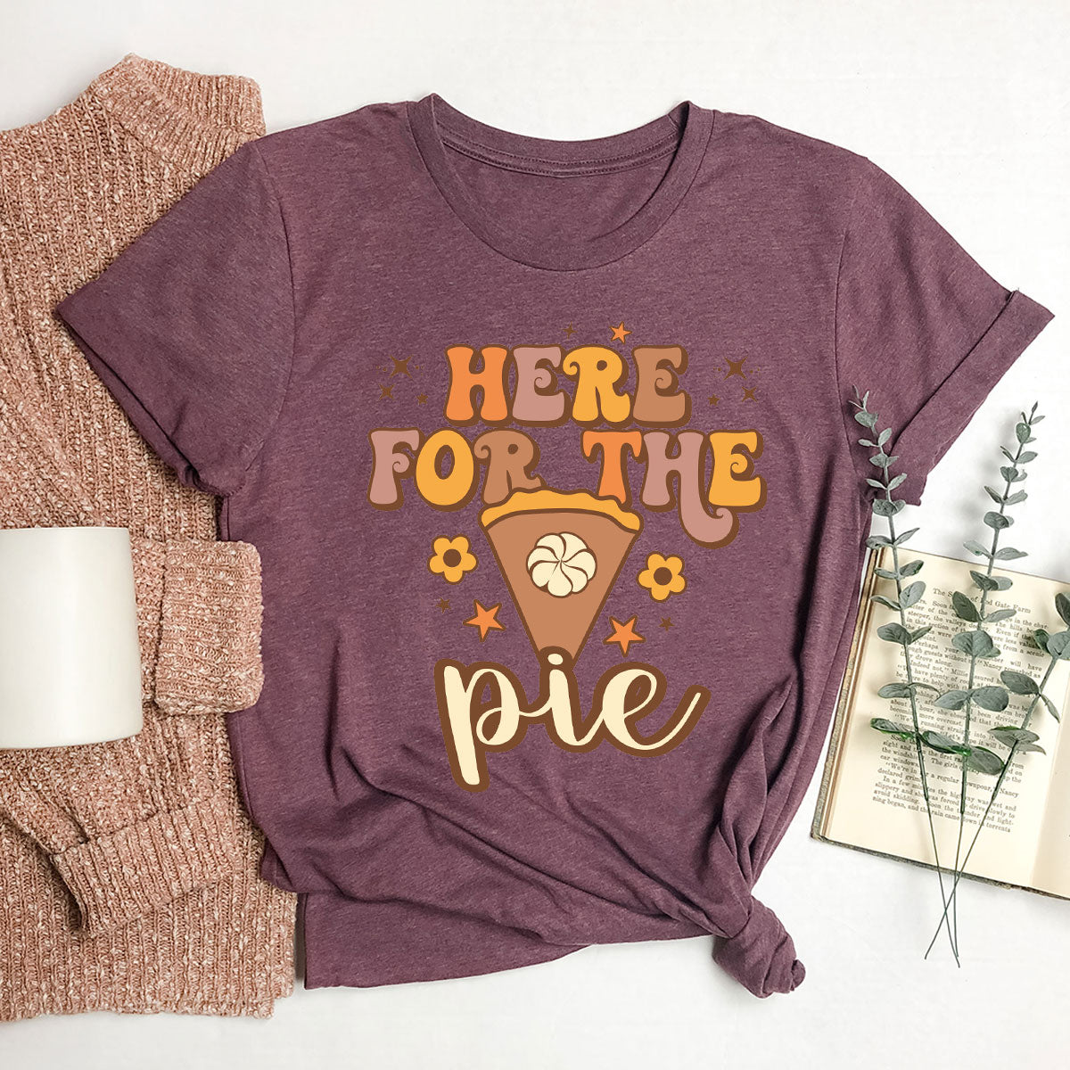 Here For The Pie Shirt, Funny Halloween Shirt, Cute Halloween Hoodie and Sweatshirt