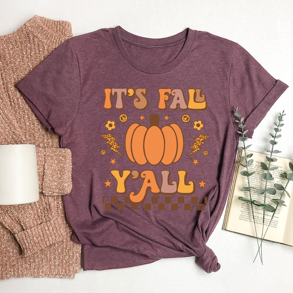 Halloween Fall Shirt, It's Y'Fall T-Shirt, Halloween Fall Hoodie, Long Sleeve and Short Sleeve Shirts