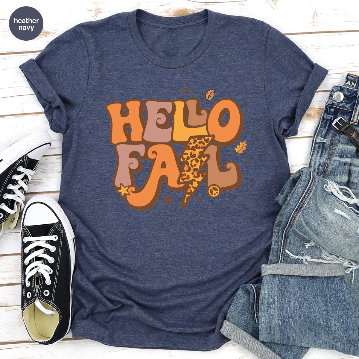 Hello Fall Shirt, Halloween Fall T-Shirt, Halloween 2022 Hoodie, Hello Halloween Long Sleeve Shirt