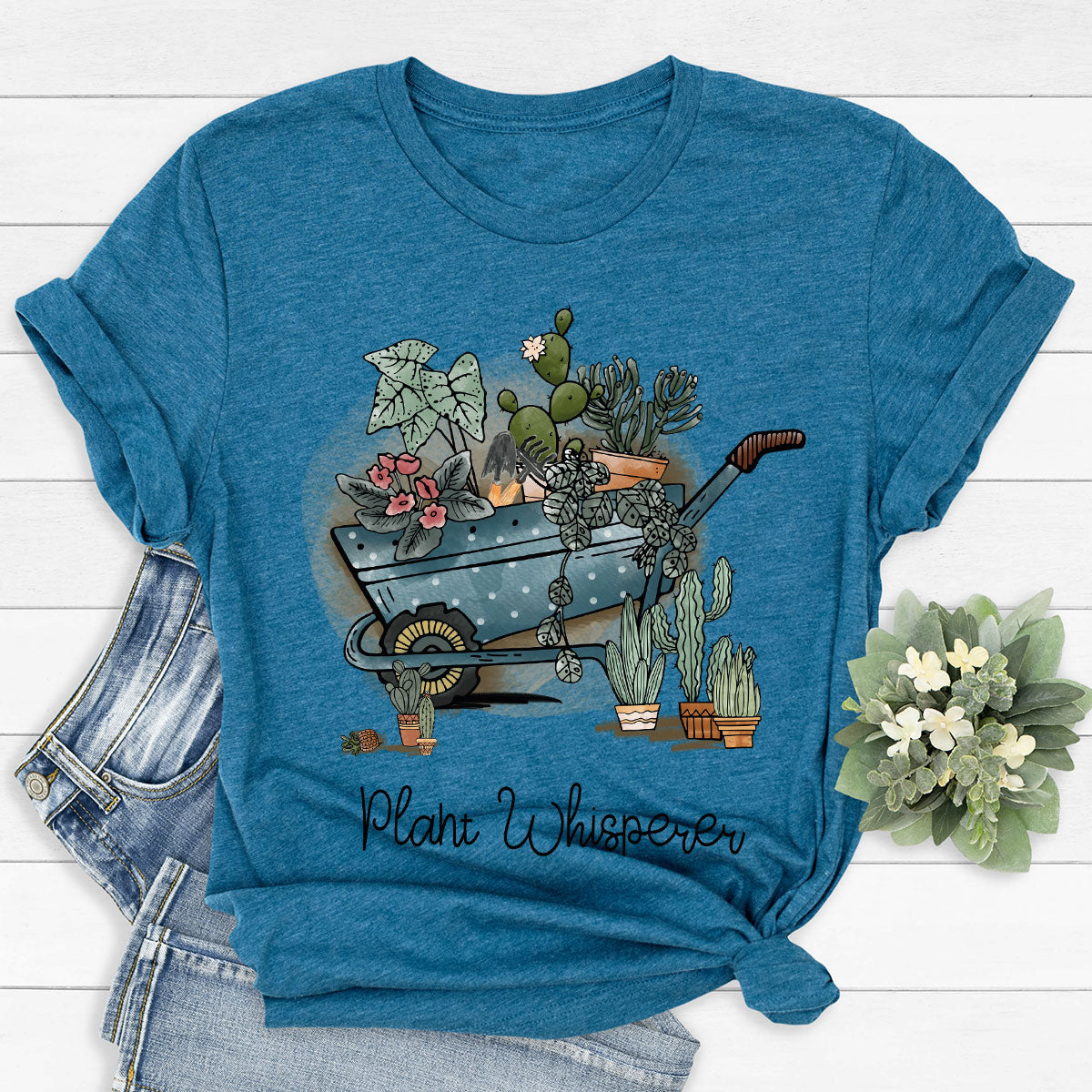 Womens The Flower Whisperer T-Shirt Gardening Gift For Women Men