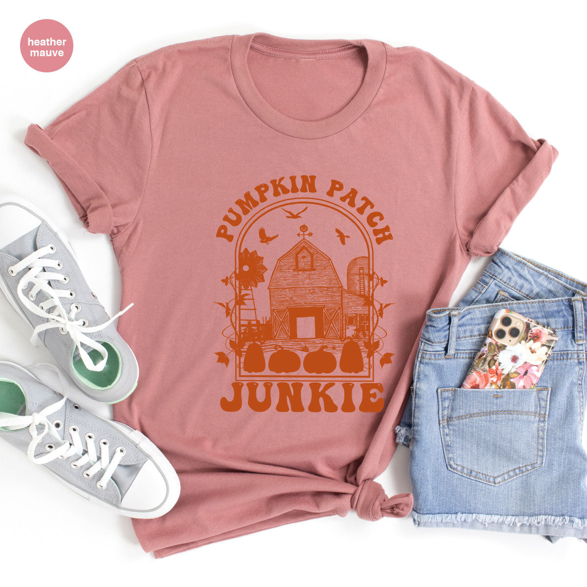Junkie T-Shirt, Gift T-Shirt For Halloween, Pumpkin Halloween Shirt