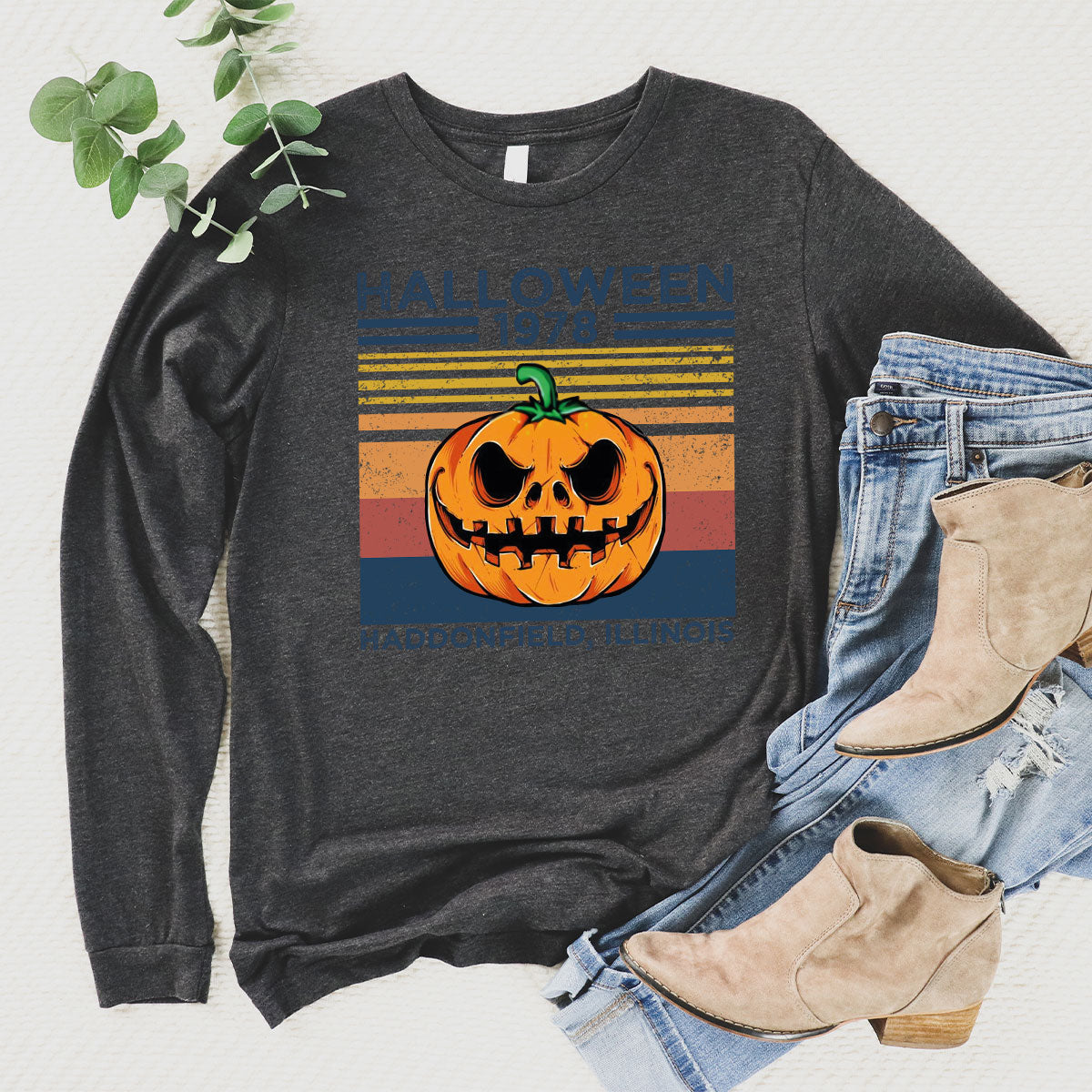 Horror Pumpkin Sweatshirt, Halloween 2022 Sweatshirt, Funny Halloween Long Sleve Shirt
