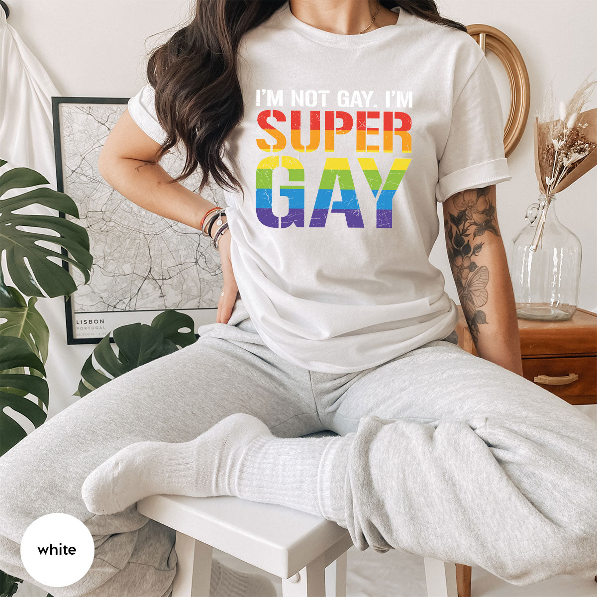 Super Gay Shirt, LGBT Power T-Shirt, Super Gay LGBT Tee