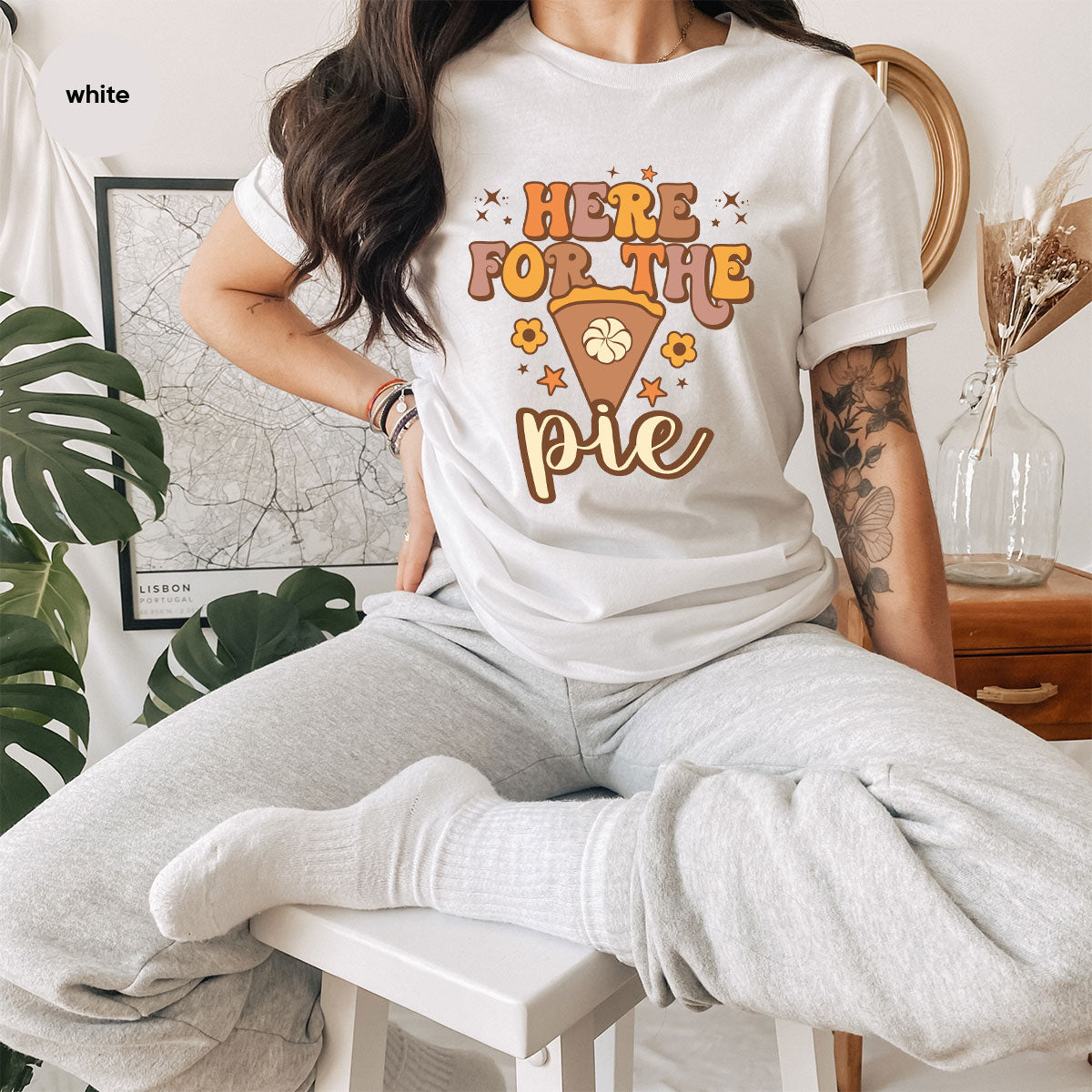 Here For The Pie Shirt, Funny Halloween Shirt, Cute Halloween Hoodie and Sweatshirt