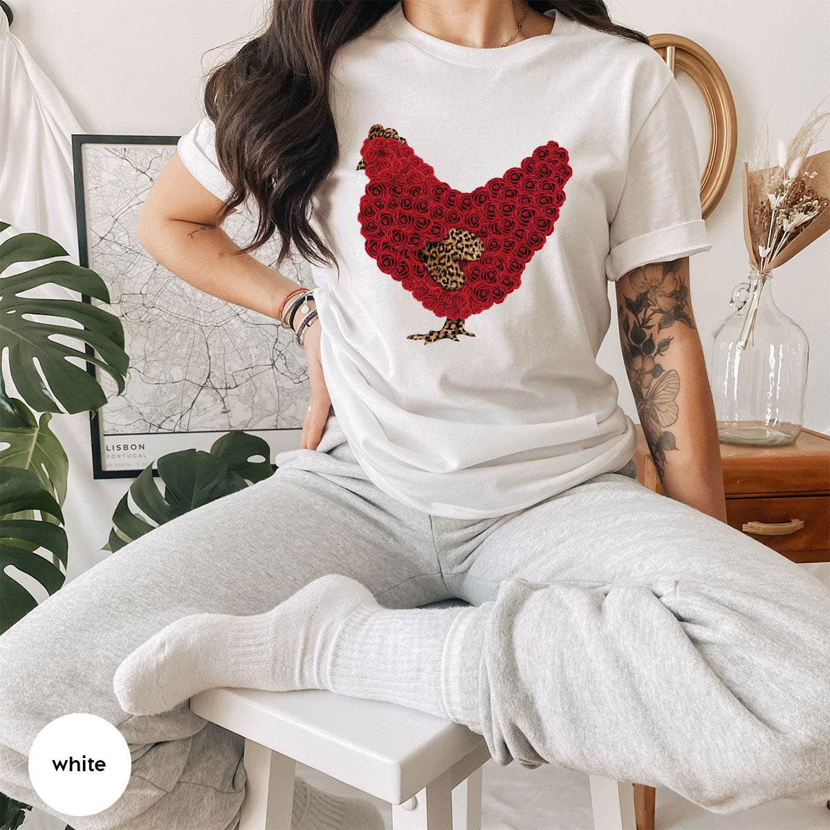 Heart of Chicken Shirt, Funny Valentine Day Gift, Special Gift for Feb 14