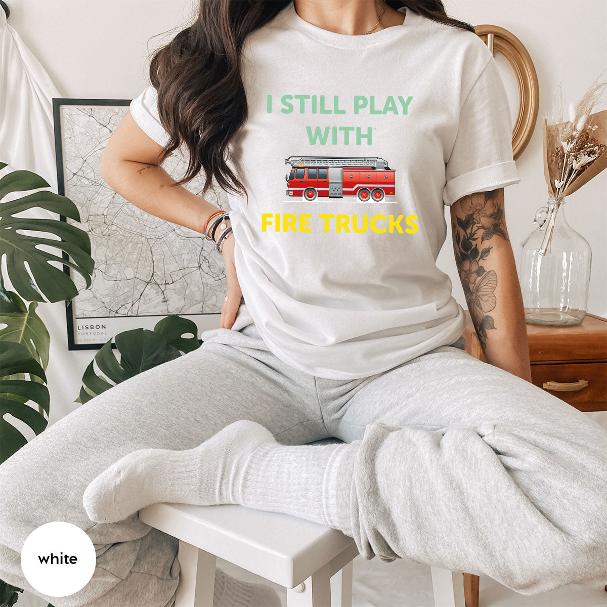 Fire Truck Shirt, Funny Fire Fighter T-Shirt, Fireman Tee