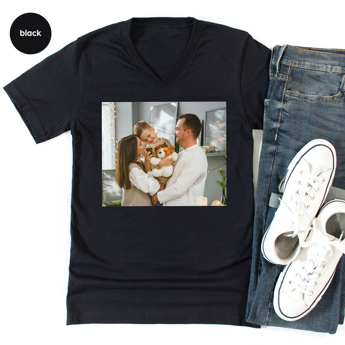 Custom Family T-Shirt, Customizable Photo Shirt, Baby Photo Tee, Family Custom Photo T-Shirt