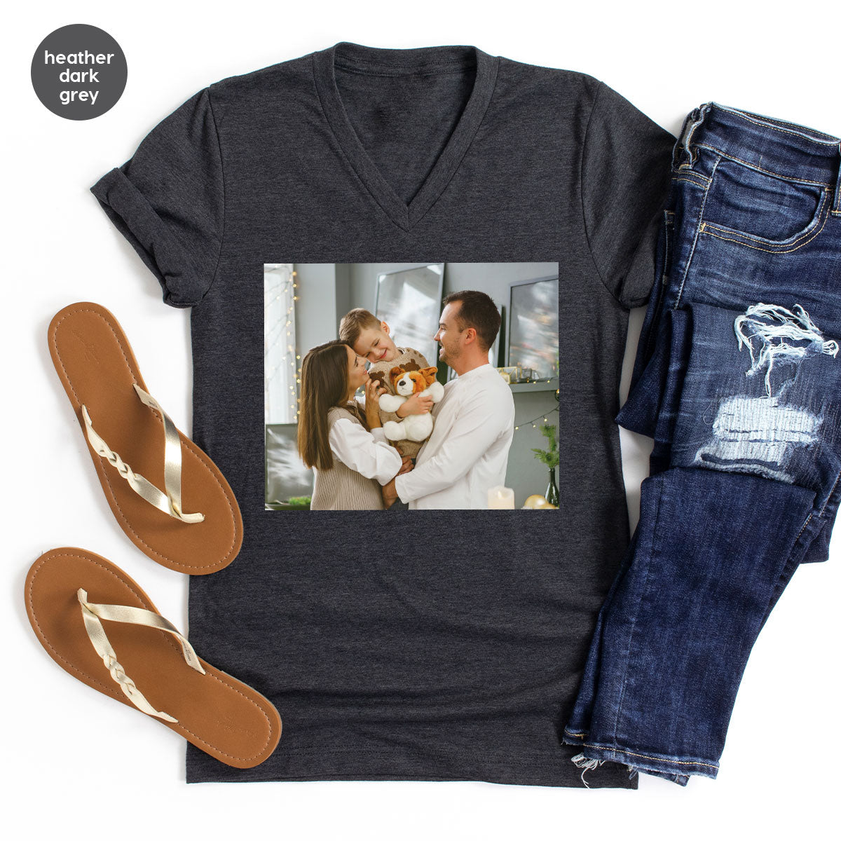 Custom Family T-Shirt, Customizable Photo Shirt, Baby Photo Tee, Family Custom Photo T-Shirt