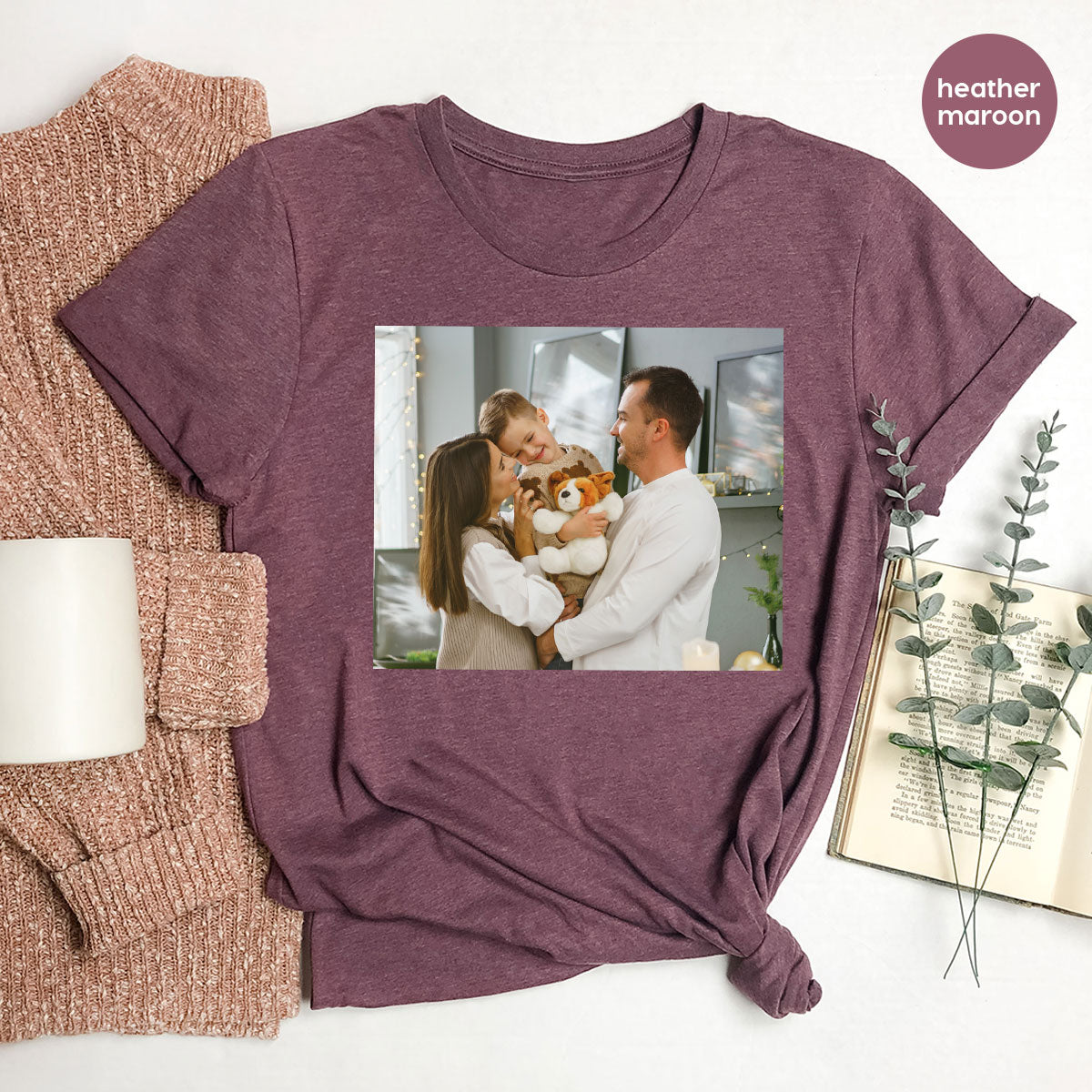 Custom Family T-Shirt, Customizable Photo Shirt, Baby Photo Tee, Family Custom Photo T-Shirt