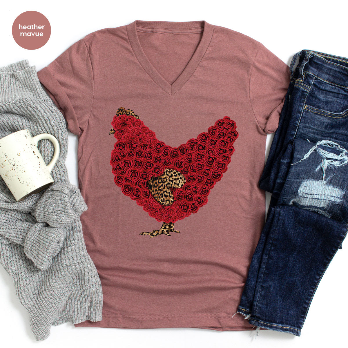 Heart of Chicken Shirt, Funny Valentine Day Gift, Special Gift for Feb 14