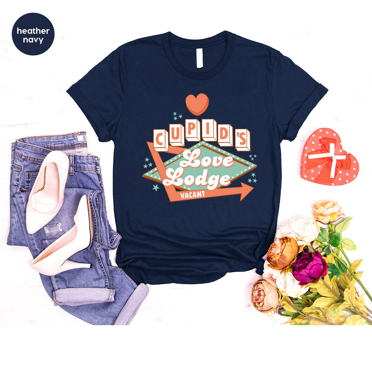 Love Lodge T-Shirt, Valentine's Day Tee, Cupid' Love Lodge Tee, Valentine Shirt
