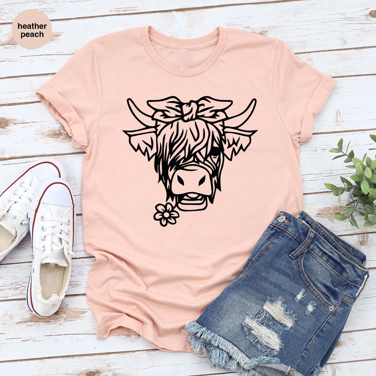 Cool Bull Shirt, Bull With Flower T-Shirt, Funny Bull T-Shirt