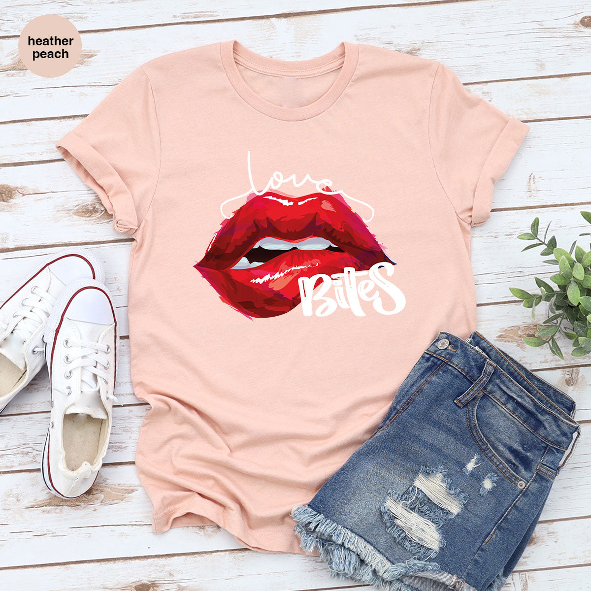 Cool Valentine's Day T-Shirt, Bite Shirt, Cute Lips Tee, Valentine Gift