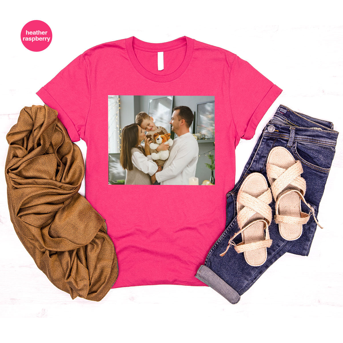 Custom Family T-Shirt, Customizable Photo Shirt, Baby Photo Tee, Family Custom Photo T-Shirt