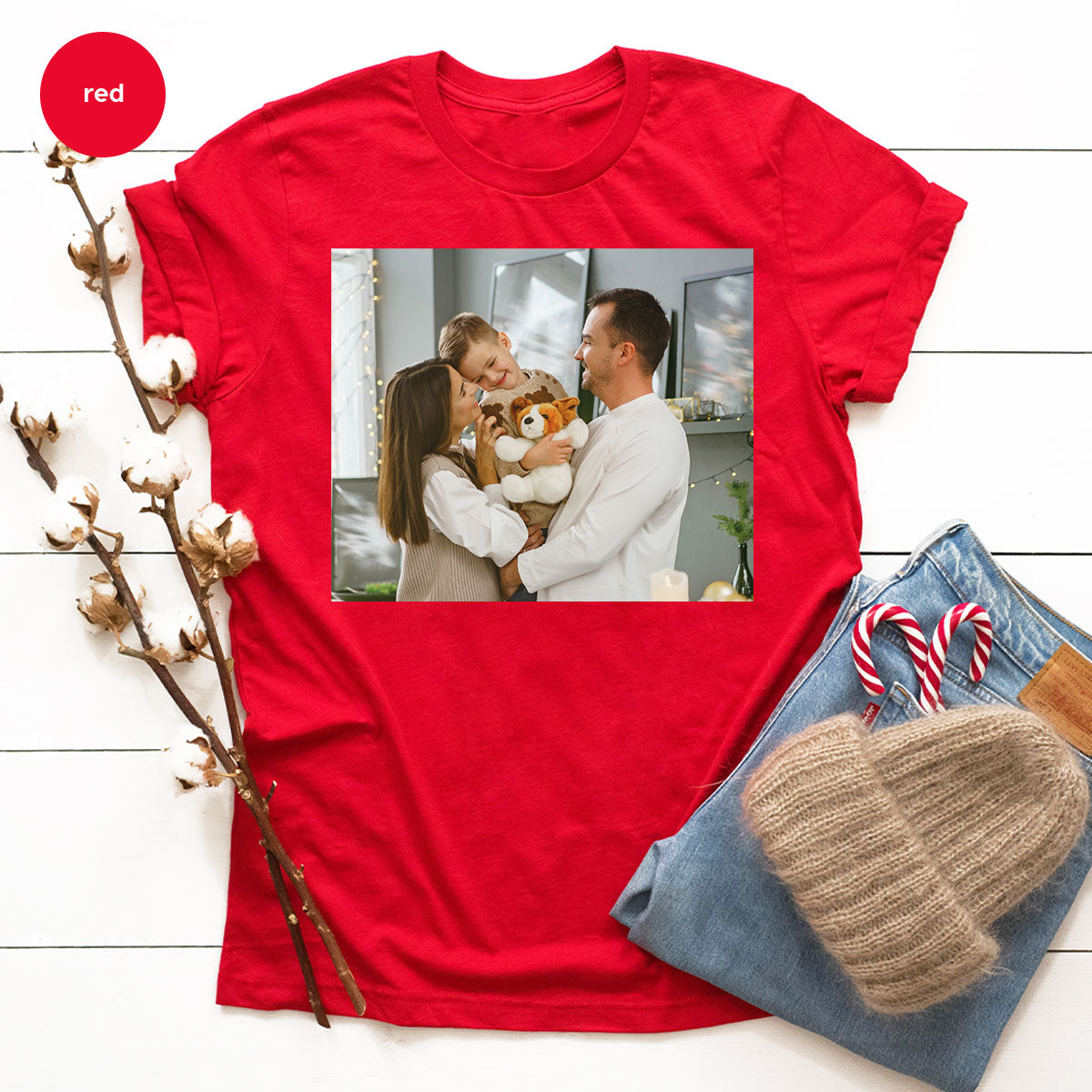 Custom Family T-Shirt, Customizable Photo Shirt, Baby Photo Tee, Family Custom Photo T-Shirt