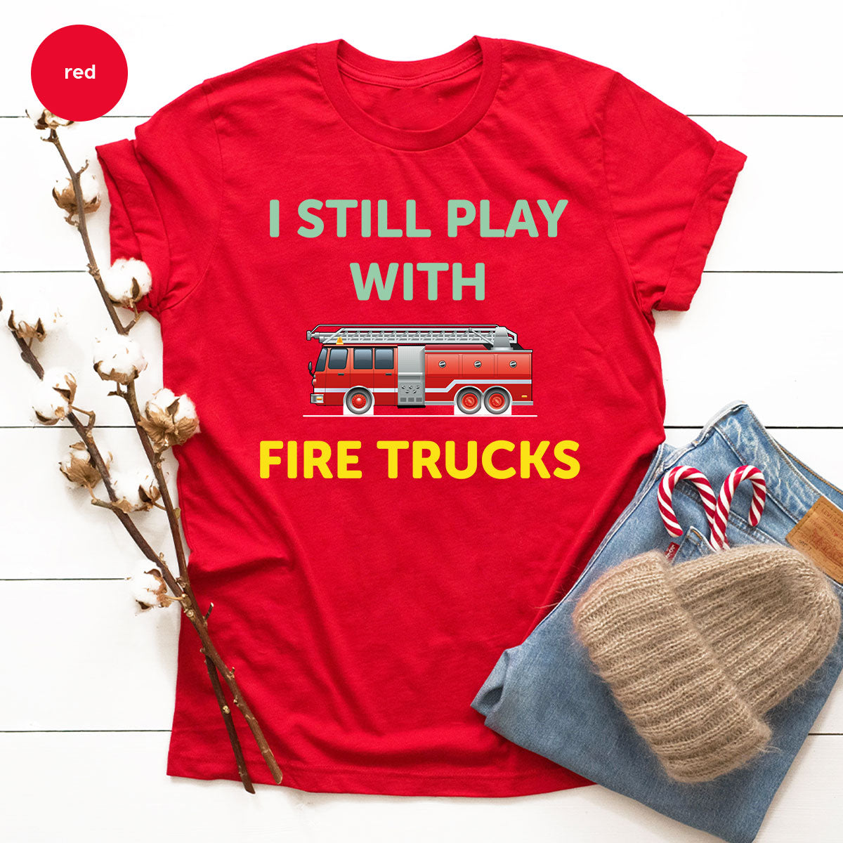 Fire Truck Shirt, Funny Fire Fighter T-Shirt, Fireman Tee