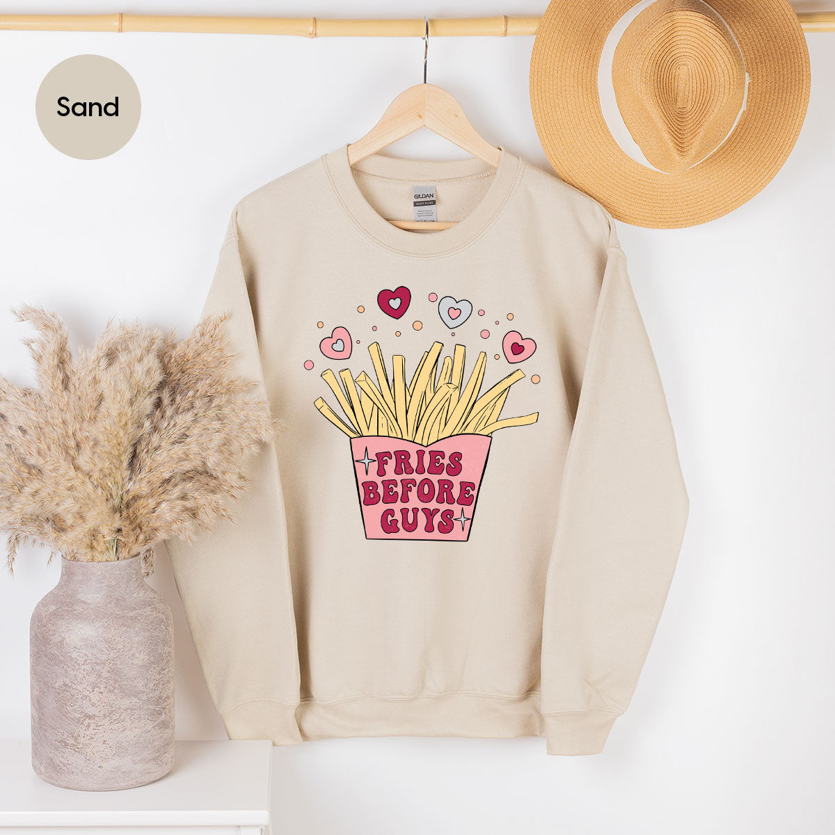 Fries Before Guys Shirt, Valentine's Day 2023 T-Shirt, Lover Shirt