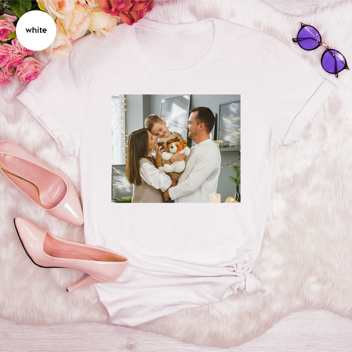Custom Family T-Shirt, Customizable Photo Shirt, Baby Photo Tee, Family Custom Photo T-Shirt