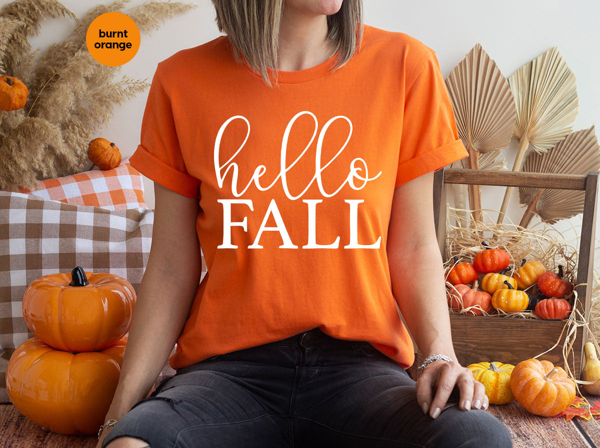 Hello Fall Shirt, Fall 2022 T-Shirt, Fall Tee, Men's Fall Shirt, Women's Fall Shirt