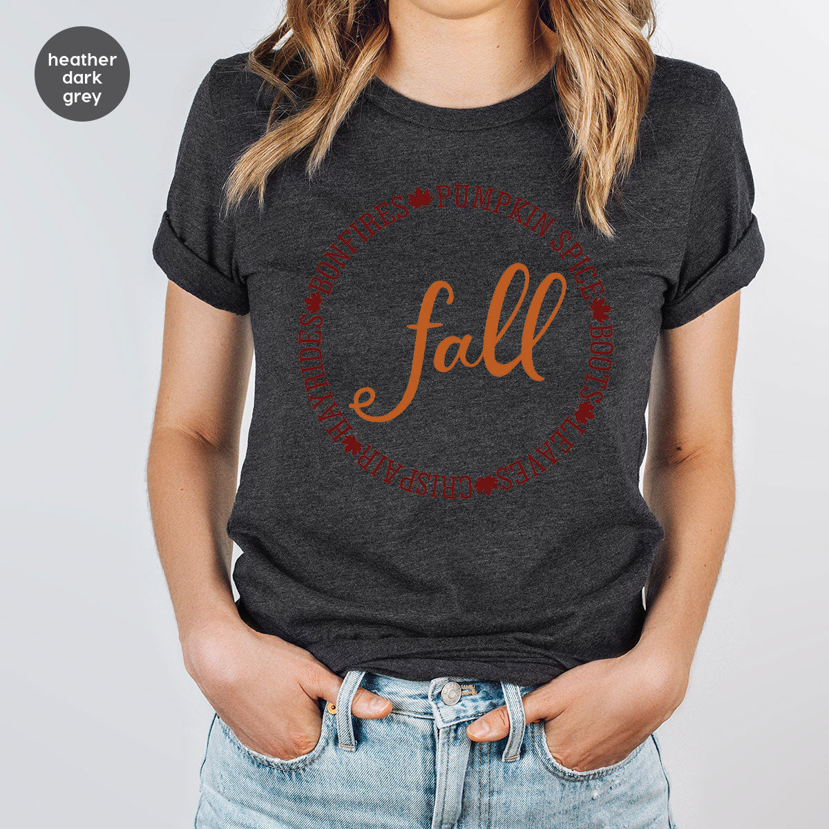 Circle Fall Shirt, Halloween Fall T-Shirt, Fall Tee