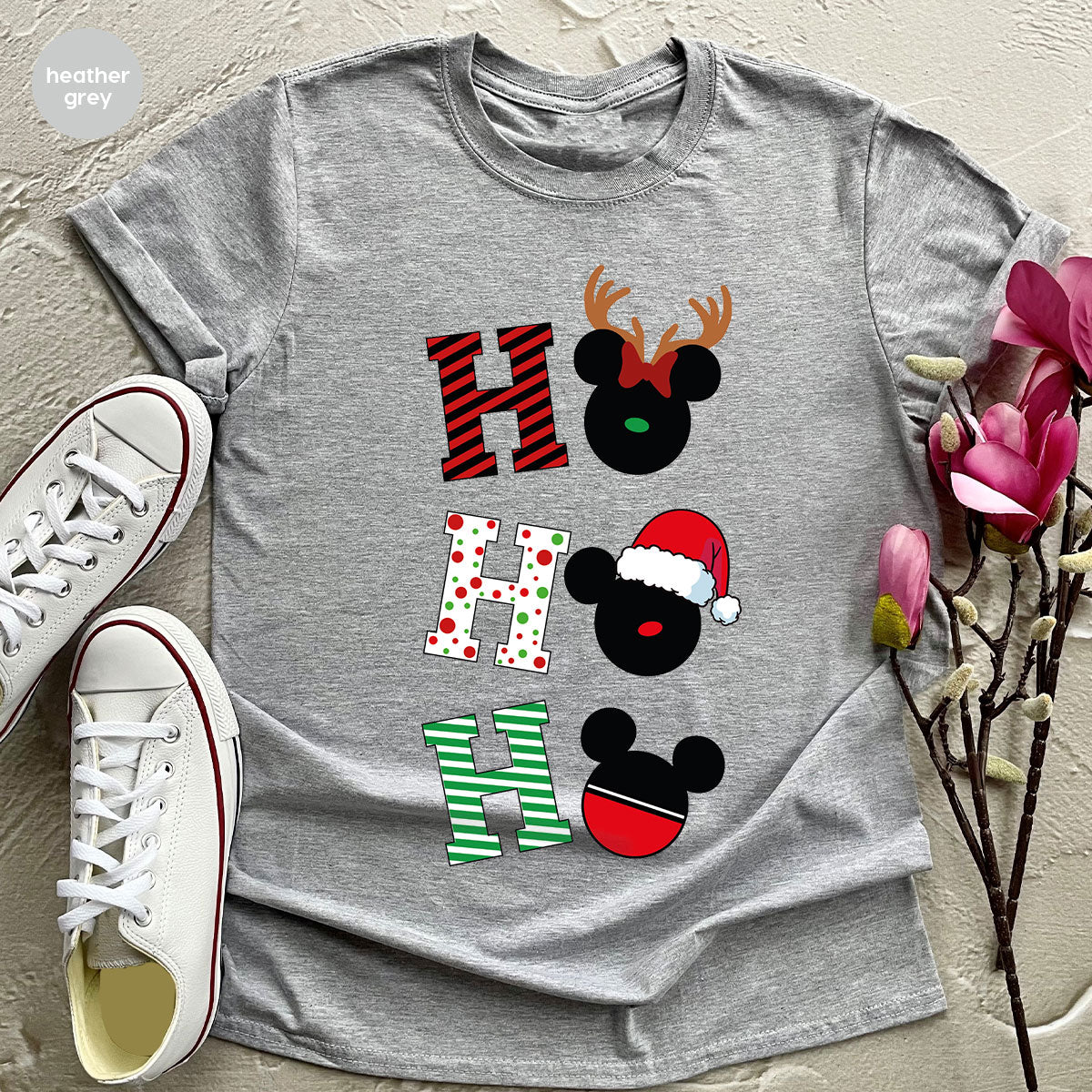 H For Christmas T-Shirt, Christmas Deer Shirt, Funny 2023 Christmas Tee For Family