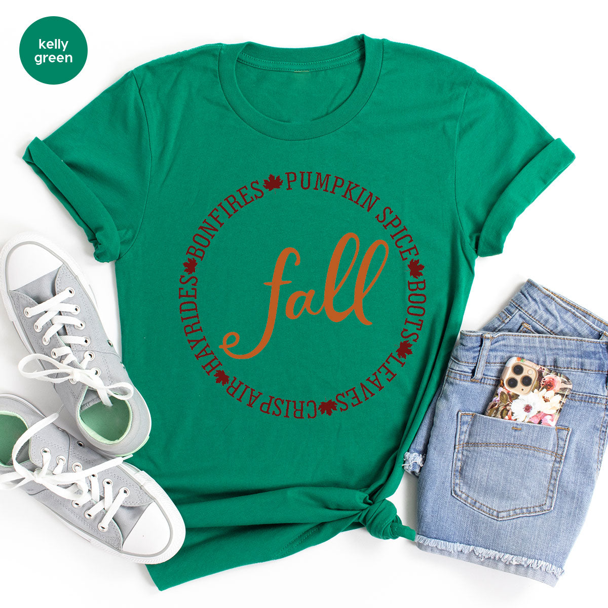 Circle Fall Shirt, Halloween Fall T-Shirt, Fall Tee