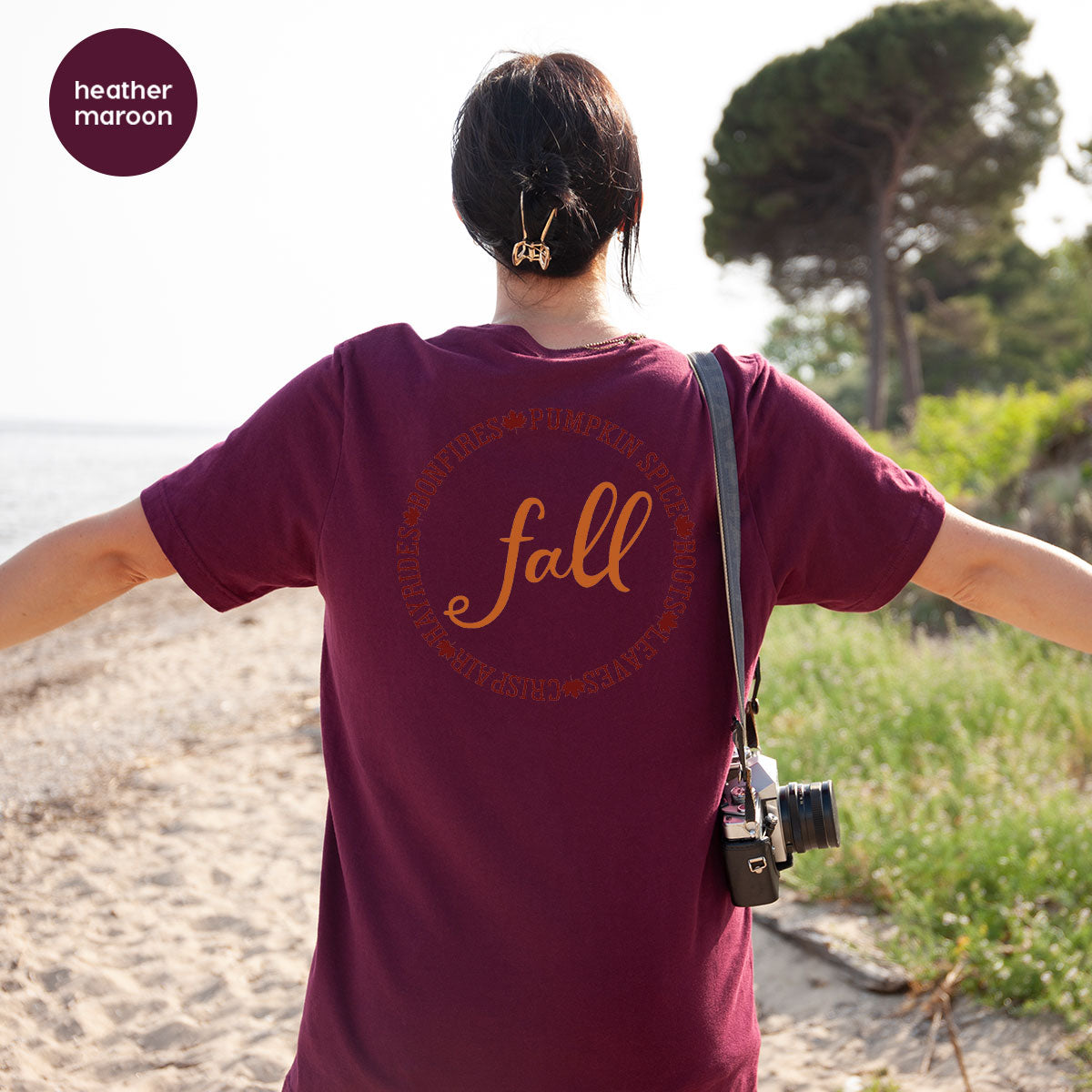 Circle Fall Shirt, Halloween Fall T-Shirt, Fall Tee