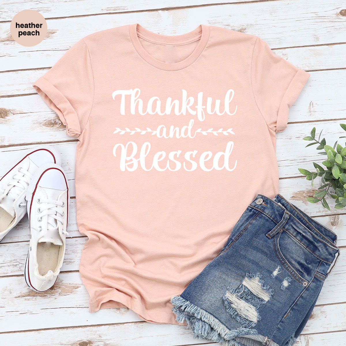 Thankful and Blessed Shirt, 2022 Thanksgiving Design T-Shirt, Thanksful Tee