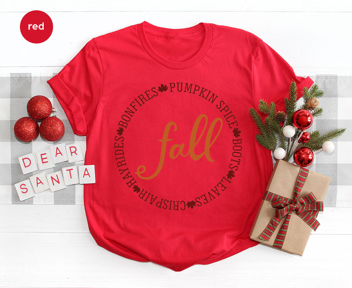 Circle Fall Shirt, Halloween Fall T-Shirt, Fall Tee