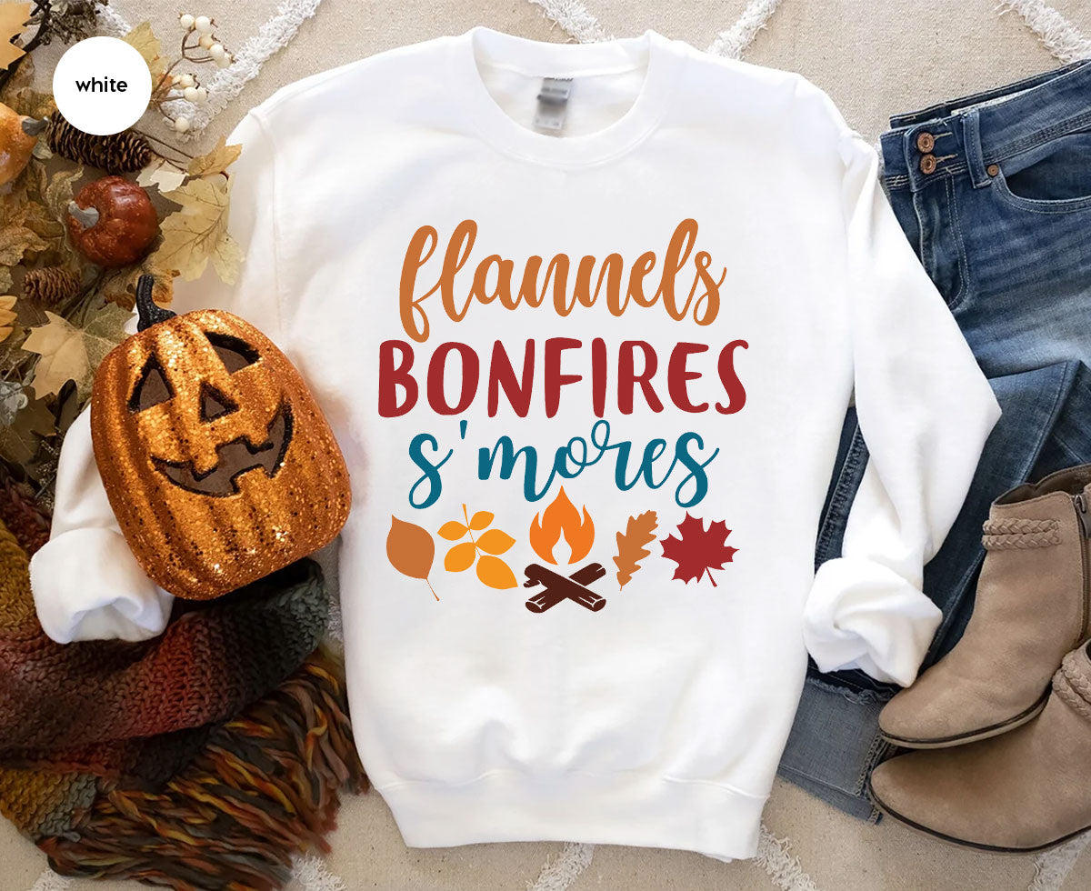Thanksgiving Fall T-Shirt, 2022 Thanksgiving Season Shirt, Bonfires Shirt, Thanksgiving 2022 Gift