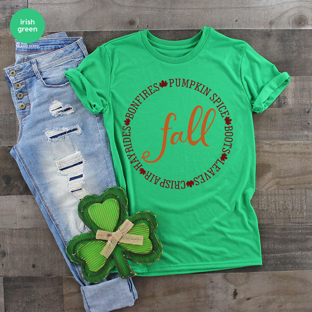 Circle Fall Shirt, Halloween Fall T-Shirt, Fall Tee