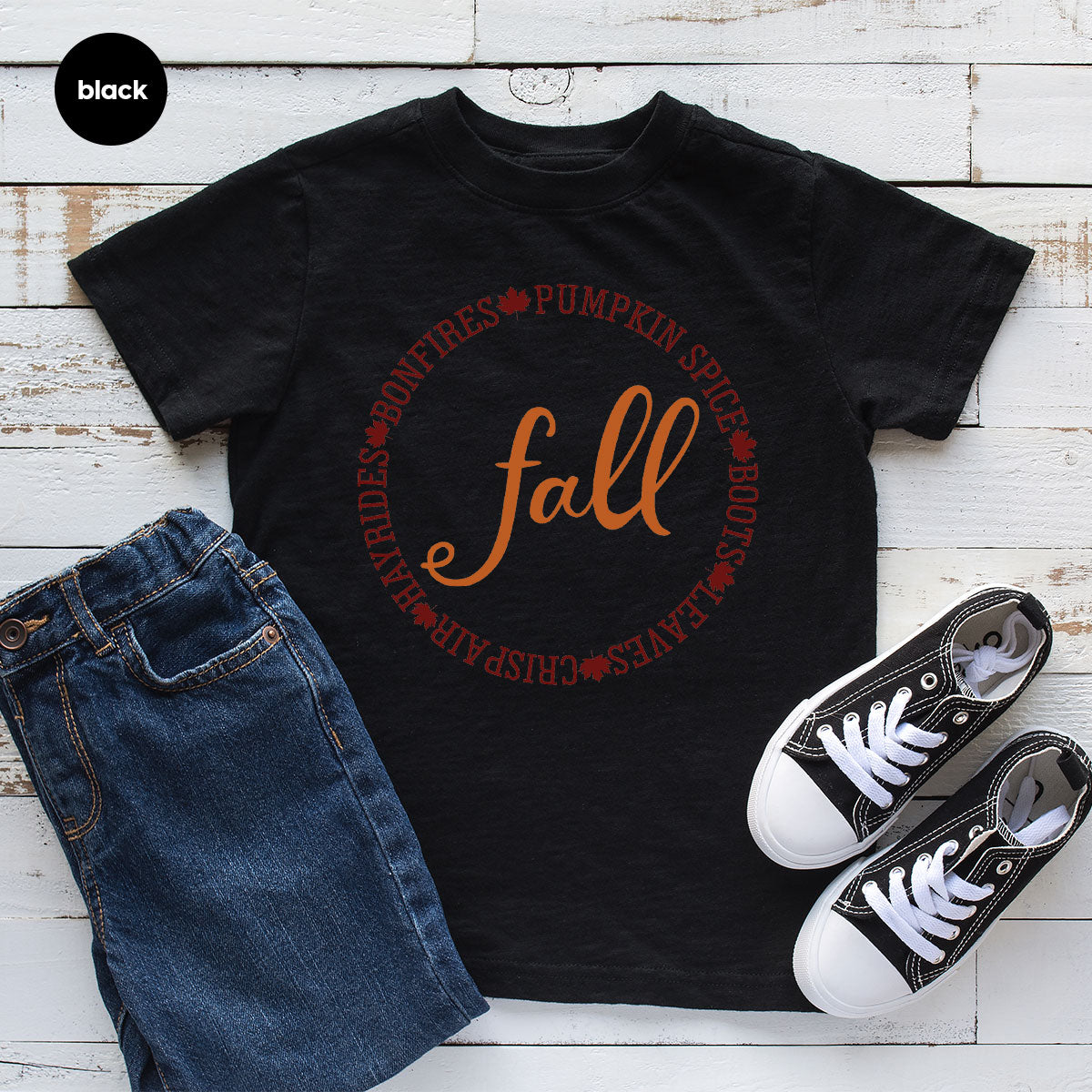 Circle Fall Shirt, Halloween Fall T-Shirt, Fall Tee