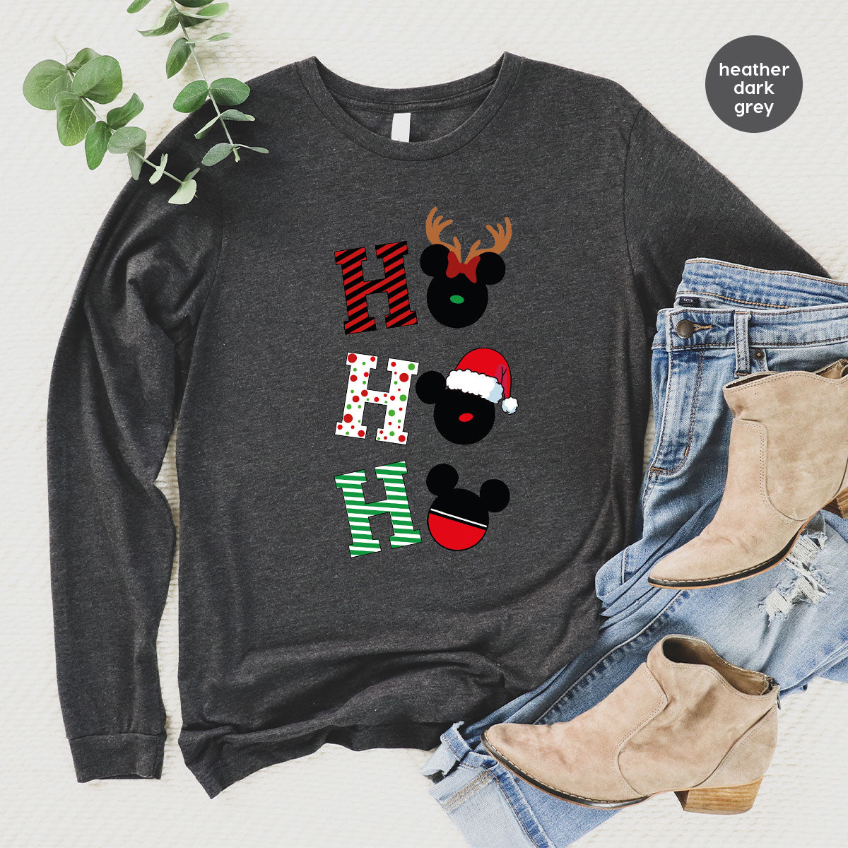 H For Christmas T-Shirt, Christmas Deer Shirt, Funny 2023 Christmas Te –