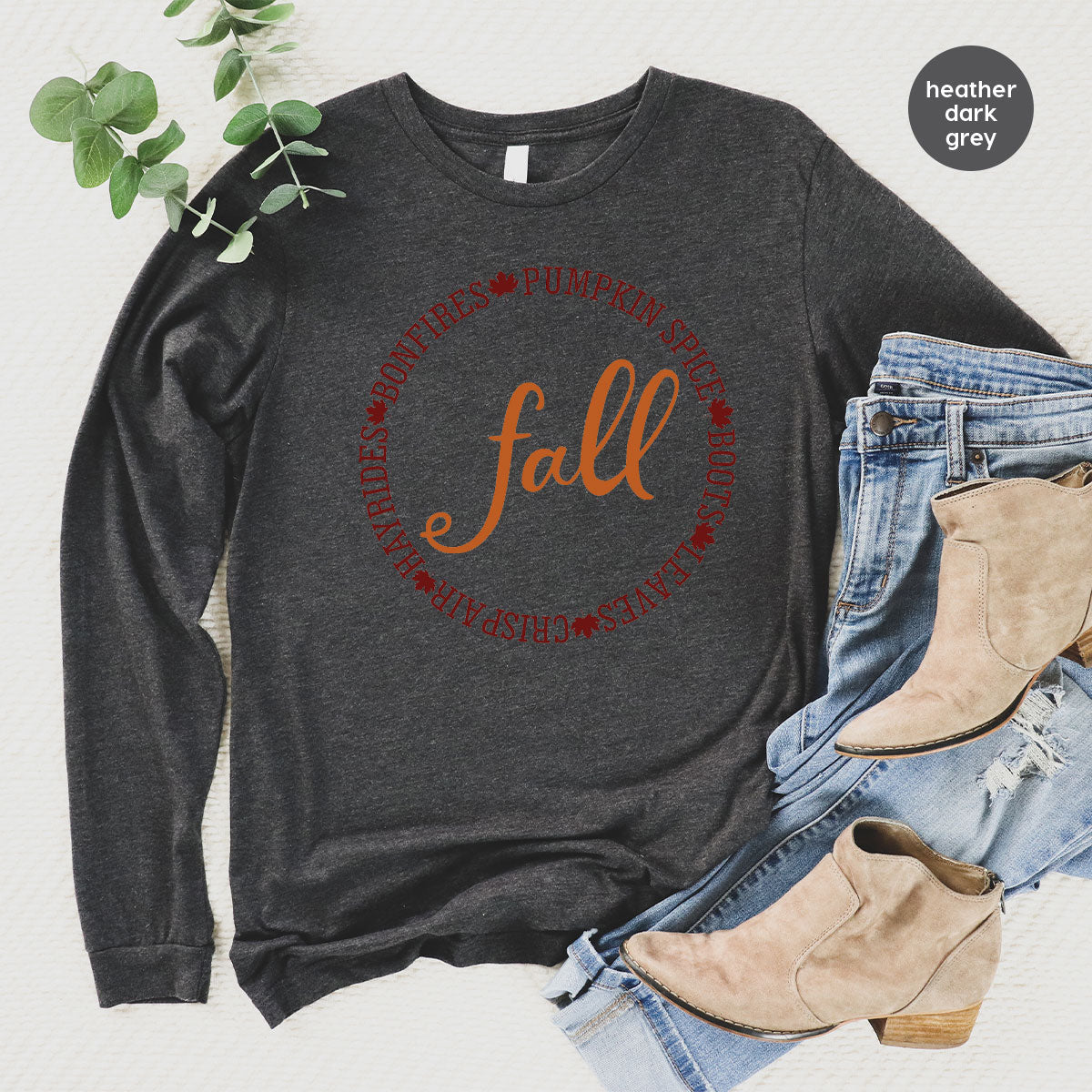Circle Fall Shirt, Halloween Fall T-Shirt, Fall Tee