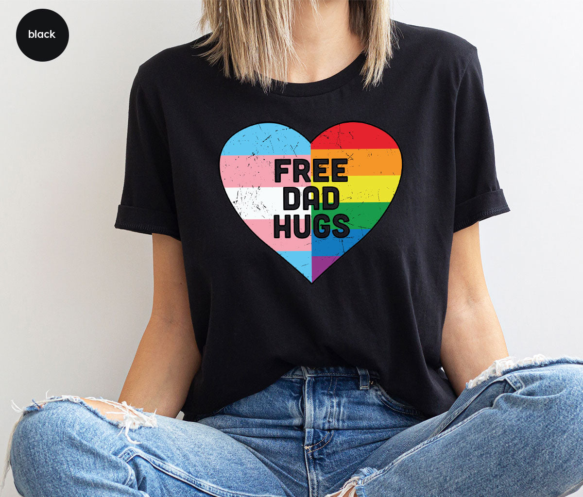 Free Dad Hugs Shirt, LGBT Shirt, LGBT Pride T-Shirt