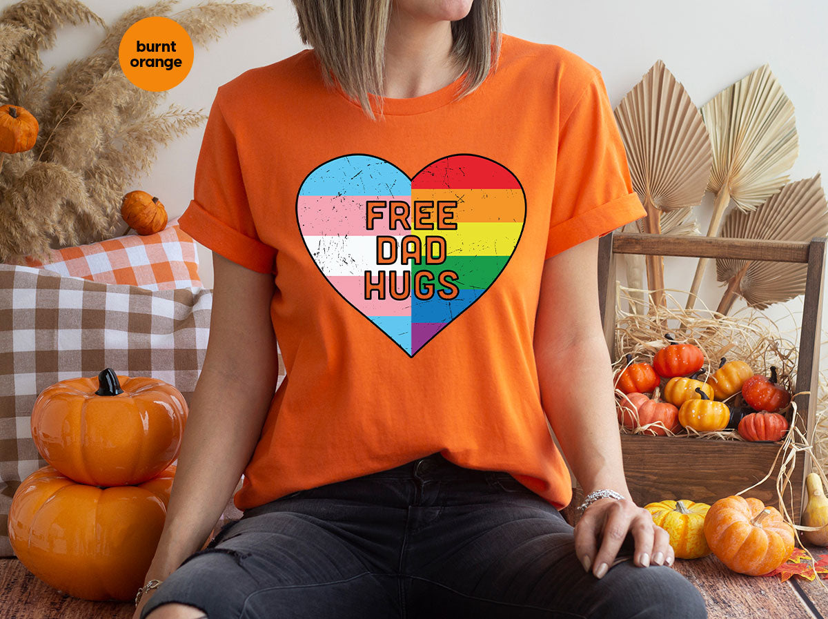 Free Dad Hugs Shirt, LGBT Shirt, LGBT Pride T-Shirt