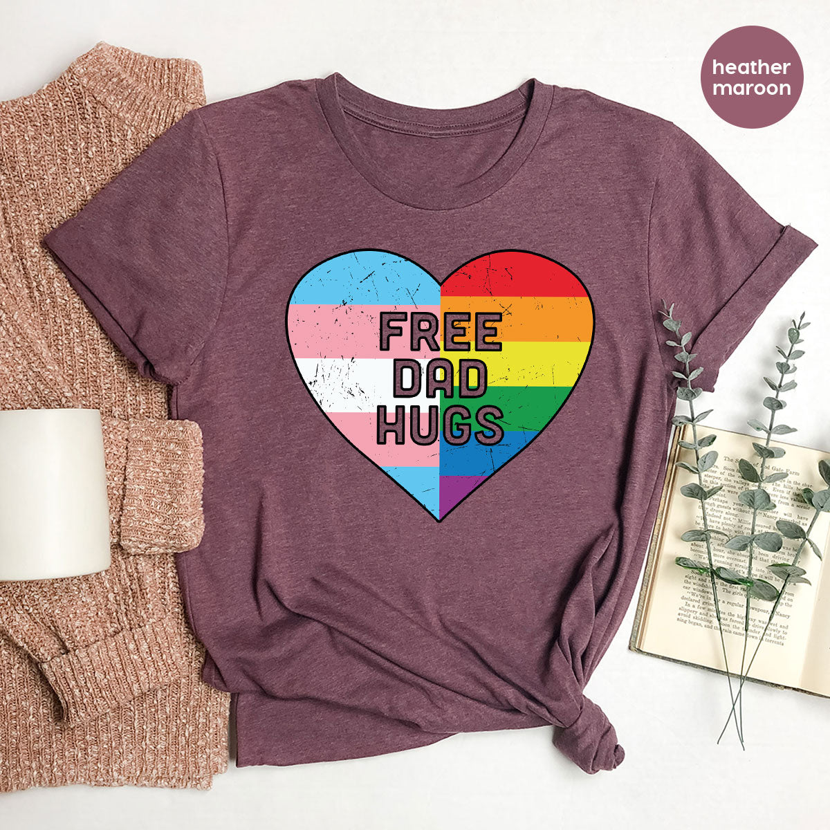 Free Dad Hugs Shirt, LGBT Shirt, LGBT Pride T-Shirt