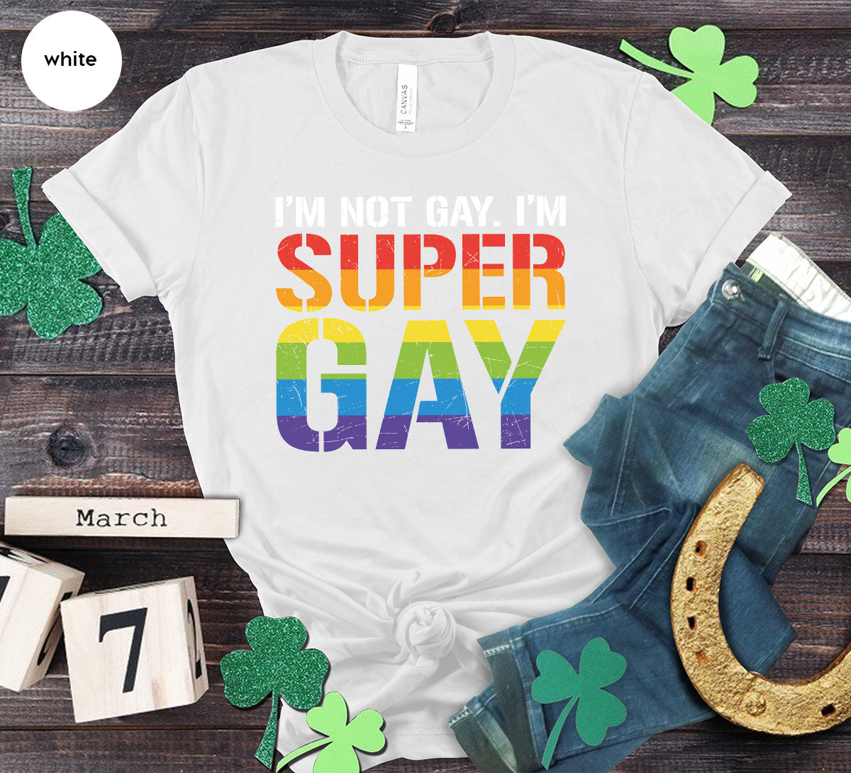 Super Gay Shirt, LGBT Power T-Shirt, Super Gay LGBT Tee