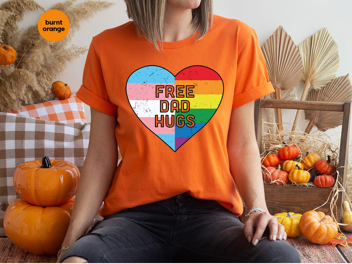 Free Dad Hugs Shirt, LGBT Shirt, LGBT Pride T-Shirt