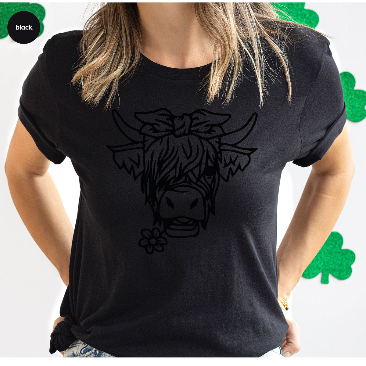 Cool Bull Shirt, Bull With Flower T-Shirt, Funny Bull T-Shirt