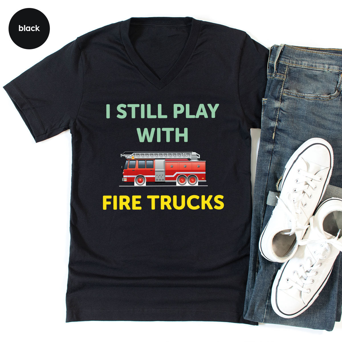 Fire Truck Shirt, Funny Fire Fighter T-Shirt, Fireman Tee