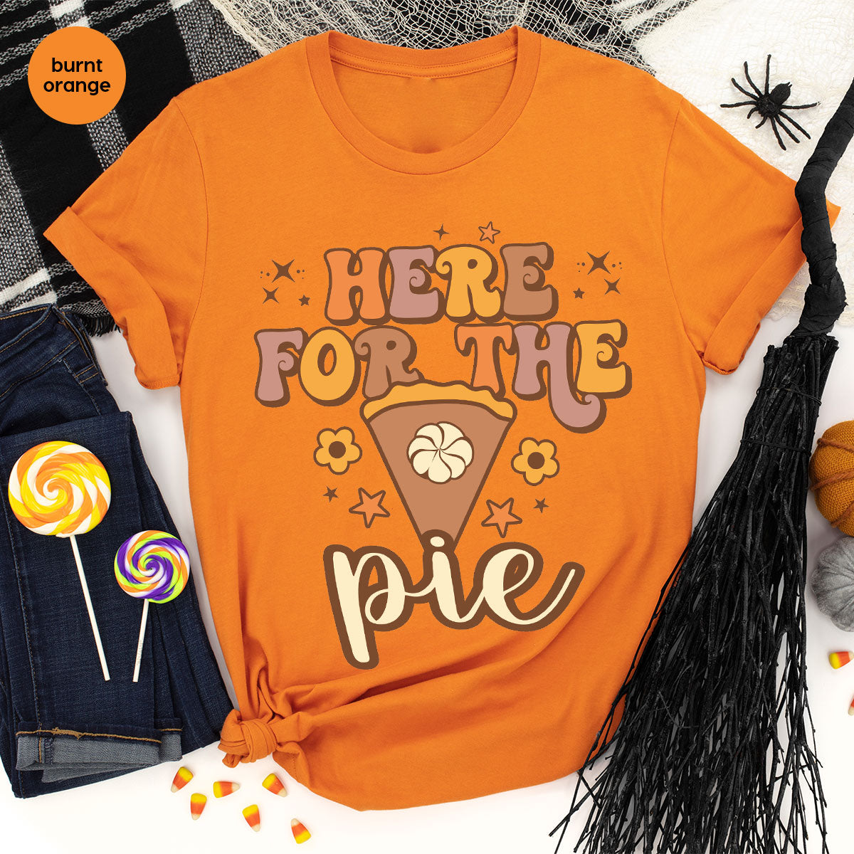 Here For The Pie Shirt, Funny Halloween Shirt, Cute Halloween Hoodie and Sweatshirt