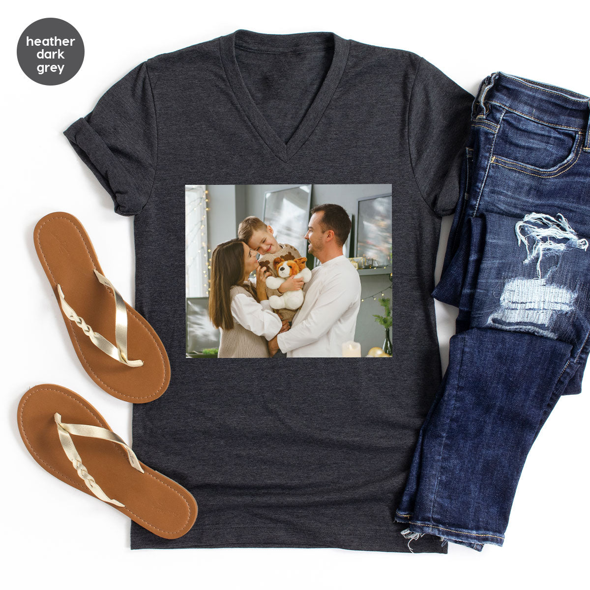 Custom Family T-Shirt, Customizable Photo Shirt, Baby Photo Tee, Family Custom Photo T-Shirt