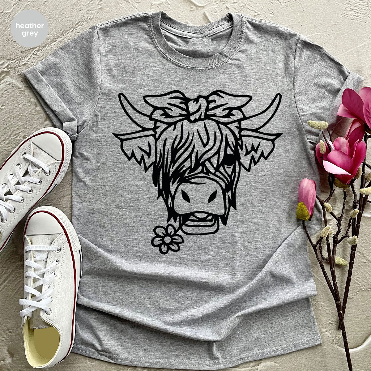 Cool Bull Shirt, Bull With Flower T-Shirt, Funny Bull T-Shirt