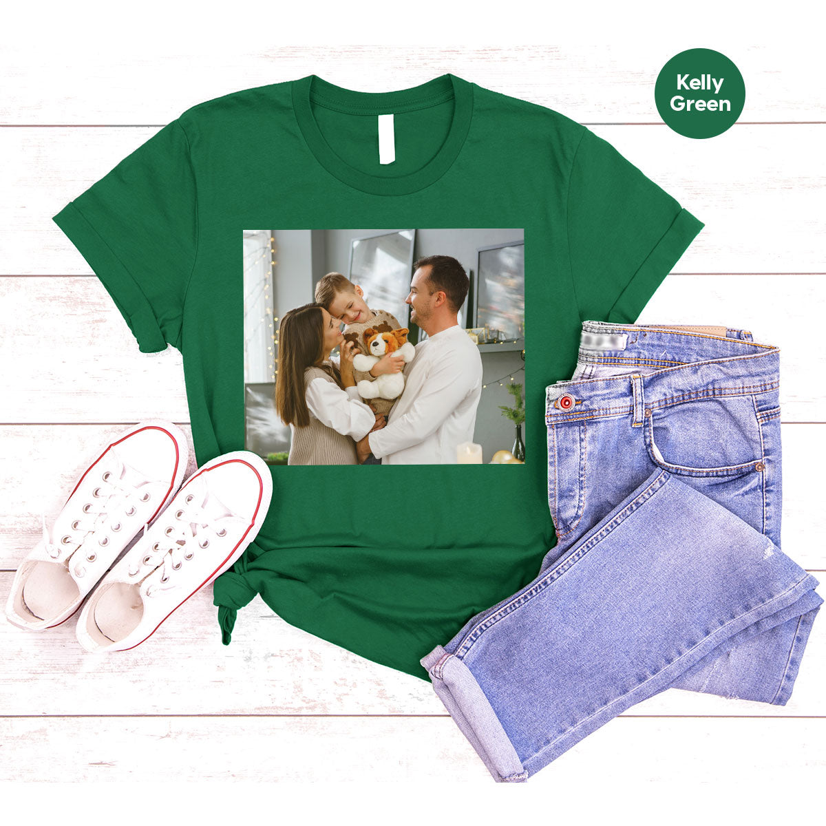 Custom Family T-Shirt, Customizable Photo Shirt, Baby Photo Tee, Family Custom Photo T-Shirt