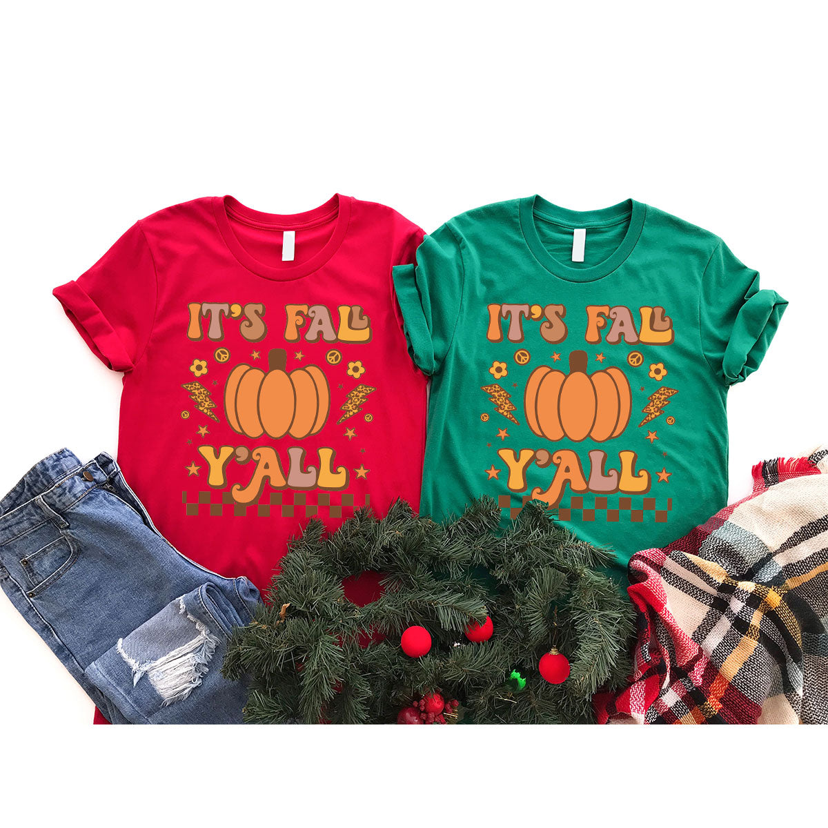 Halloween Fall Shirt, It's Y'Fall T-Shirt, Halloween Fall Hoodie, Long Sleeve and Short Sleeve Shirts